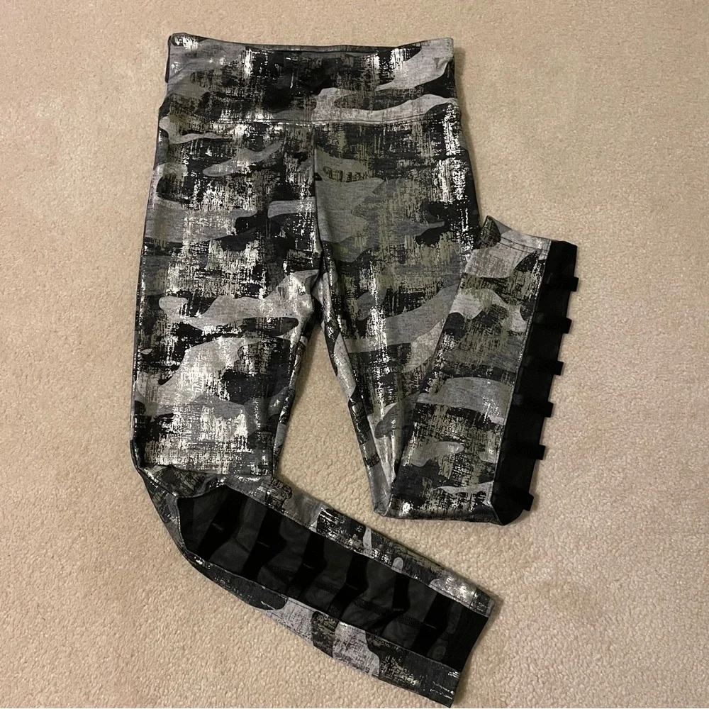JUSTICE metallic sports leggings size 12 NWT